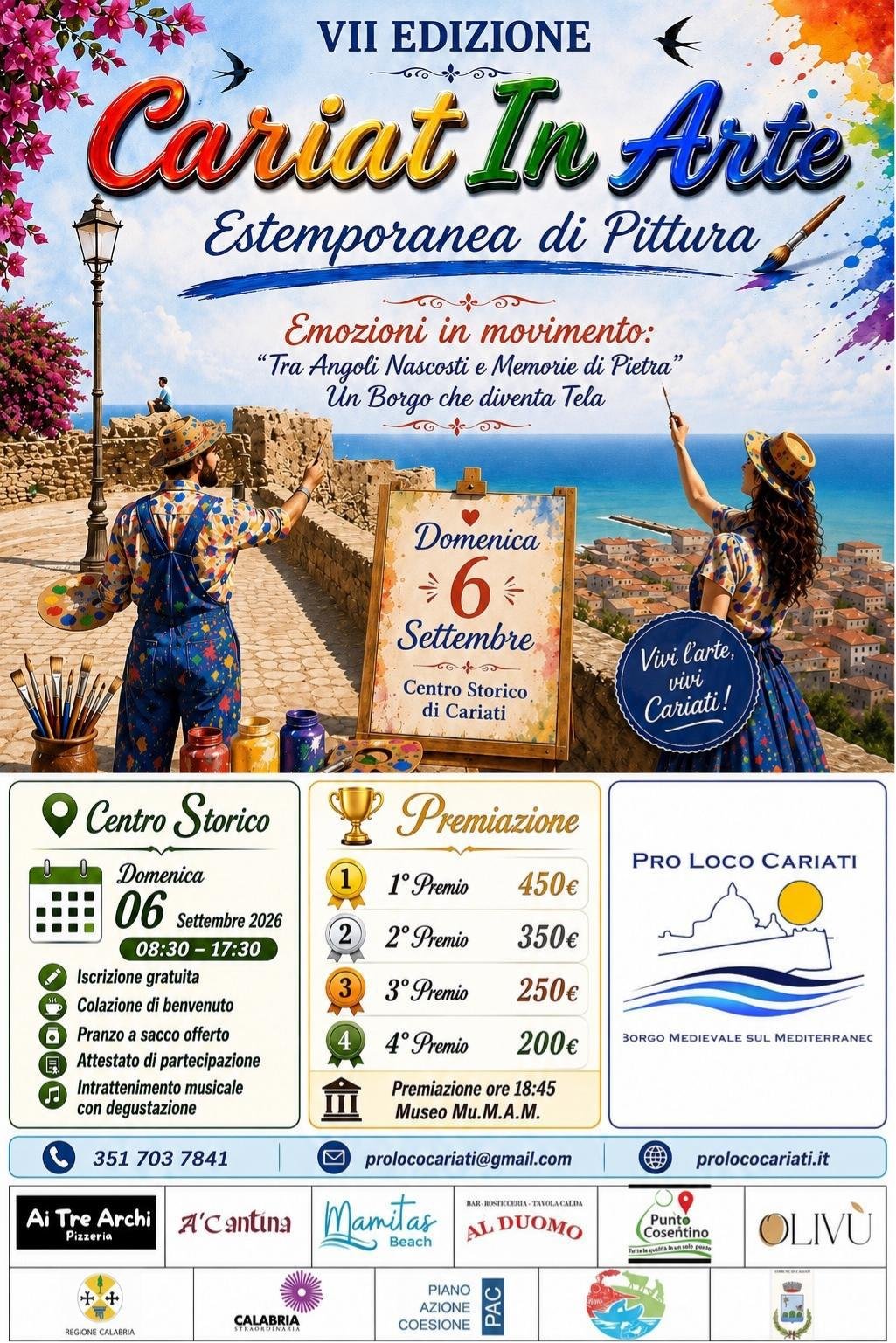 Locandina CariatInArte VII Edizione — Estemporanea di Pittura